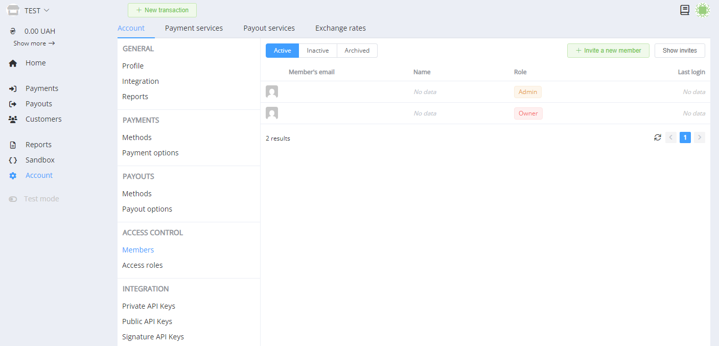 Список акаунтів